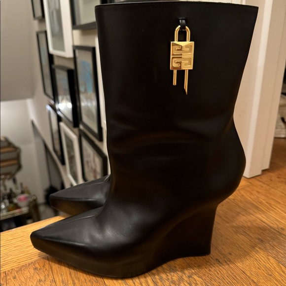Givenchy Lock Wedge Boots - Picture 2 of 7